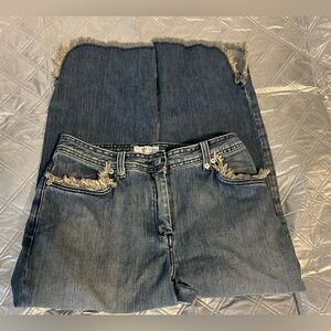 St John Sports Distressed Blue Denim Jeans size 2
